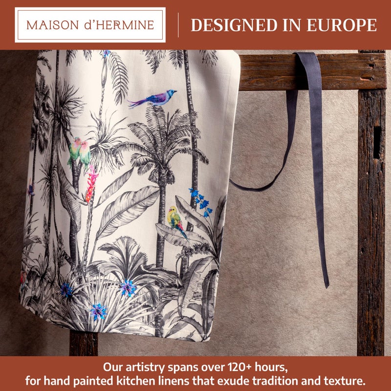 Maison d' Hermine 100% Cotton Apron for women with Pocket Kitchen Chef Fall Apron for Men Cooking Gardening Server Waitress Maid (Amazonia) - Image 2